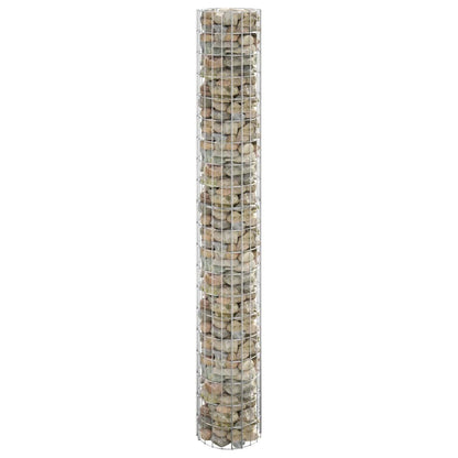 vidaXL Colonne de gabion Ronde en acier galvanisé Ø30x200 cm