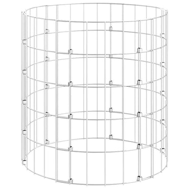 vidaXL Colonne de gabions ronde en acier galvanisé Ø50x50 cm