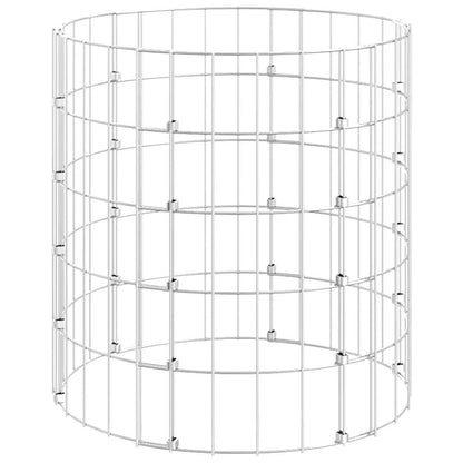 vidaXL Colonne de gabions ronde en acier galvanisé Ø50x50 cm