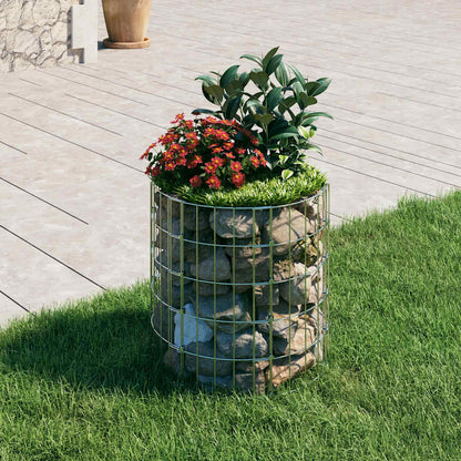 vidaXL Colonne de gabions ronde en acier galvanisé Ø50x50 cm