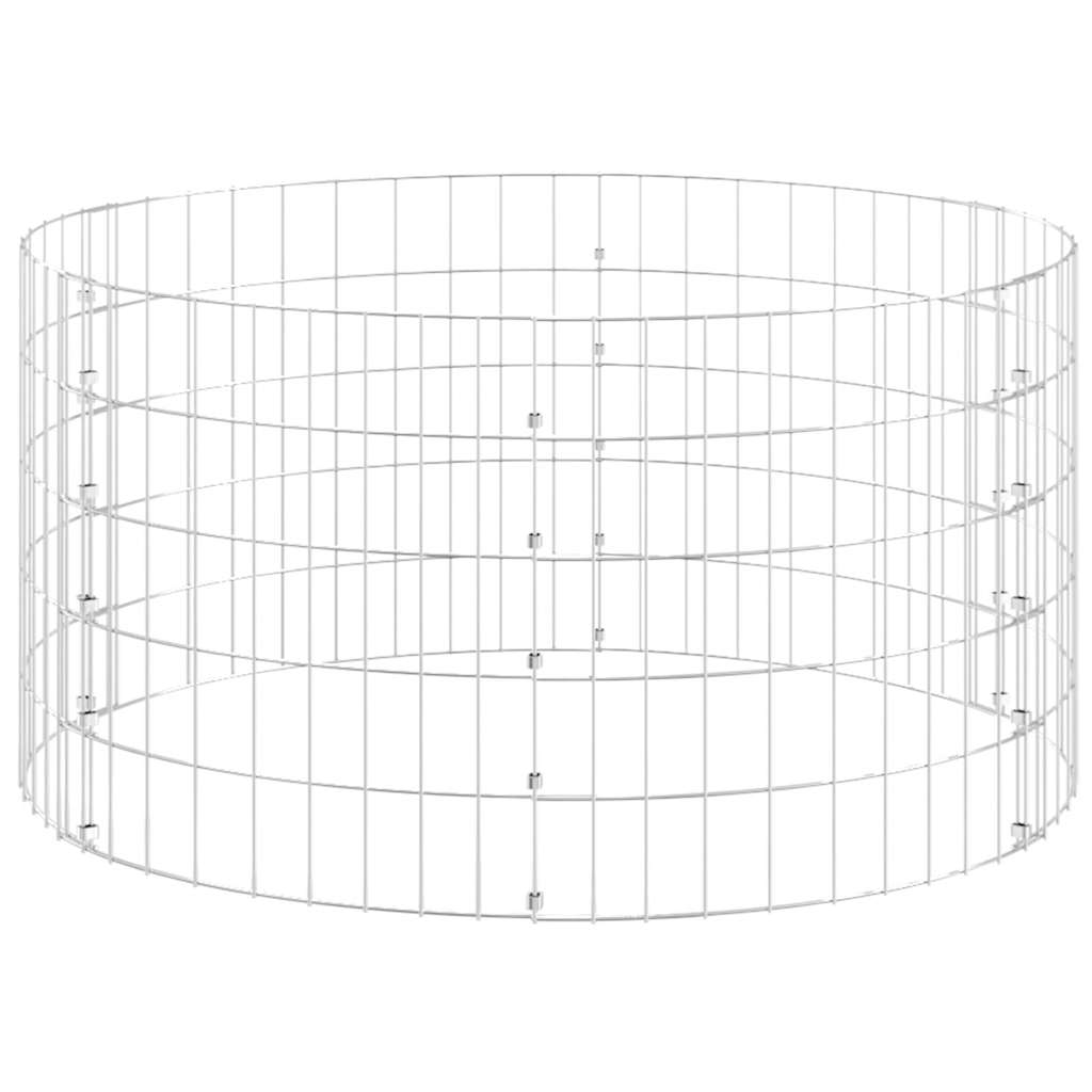 vidaXL Colonne de gabion Ronde en Acier galvanisé Ø100x50 cm