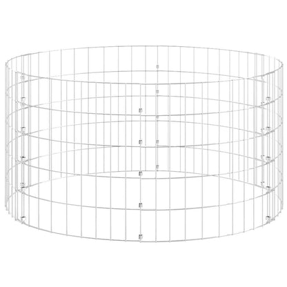 vidaXL Colonne de gabion Ronde en Acier galvanisé Ø100x50 cm