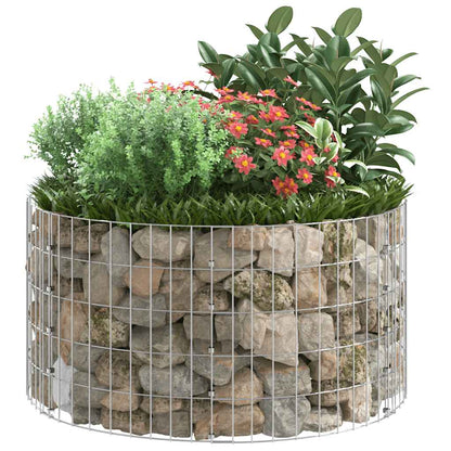 vidaXL Colonne de gabion Ronde en Acier galvanisé Ø100x50 cm