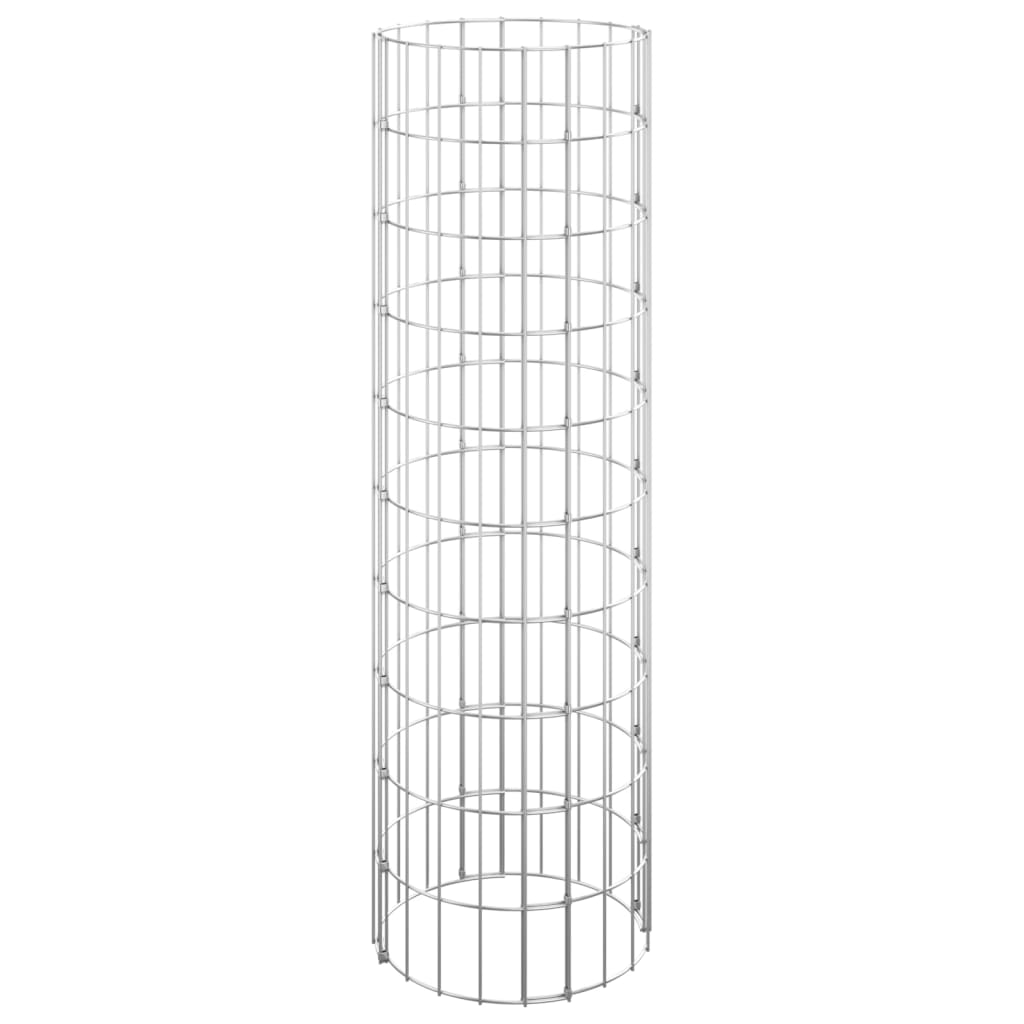 vidaXL Gabionen-Hochbeete 3 Stk. Rund Verzinkter Stahl Ø30x100 cm