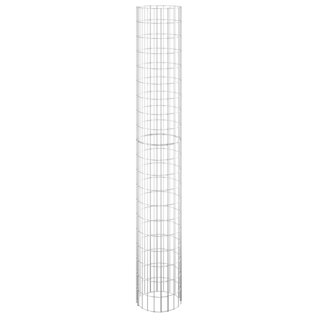 vidaXL Gabionen-Hochbeete 3 Stk. Rund Verzinkter Stahl Ø30x200 cm