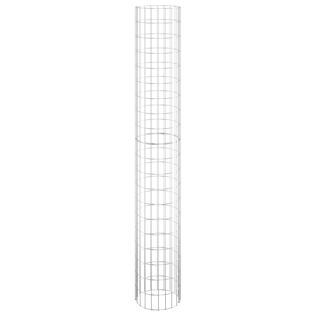 vidaXL Gabionen-Hochbeete 3 Stk. Rund Verzinkter Stahl Ø30x200 cm