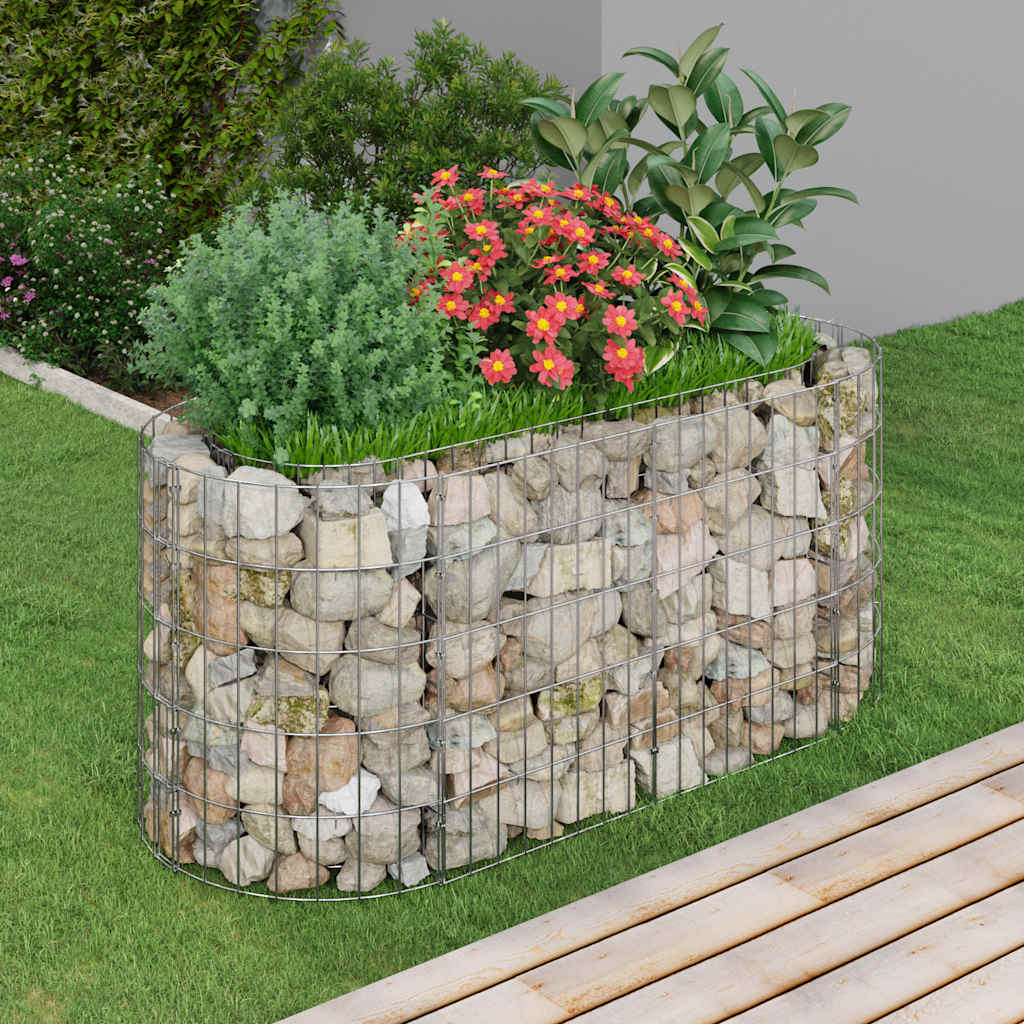 vidaXL Carré potager en gabions Acier galvanisé 120x50x50 cm