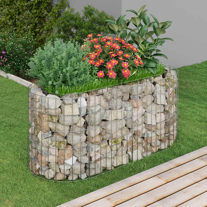 vidaXL Carré potager en gabions Acier galvanisé 120x50x50 cm