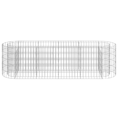 vidaXL Carré potager gabion en fer galvanisé 190x50x50 cm