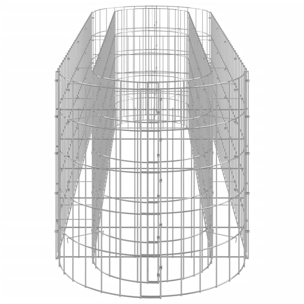 vidaXL Carré potager gabion en fer galvanisé 190x50x50 cm