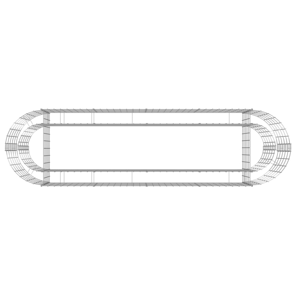 vidaXL Carré potager gabion en fer galvanisé 190x50x50 cm