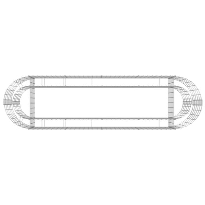 vidaXL Carré potager gabion en fer galvanisé 190x50x50 cm