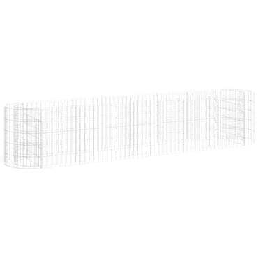 vidaXL Carré potager en gabion en fer galvanisé 260x50x50 cm