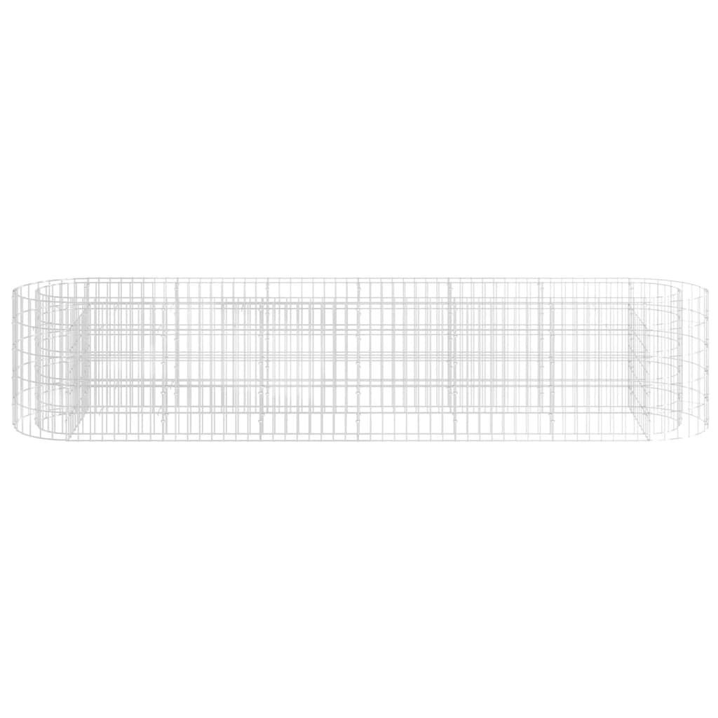 vidaXL Carré potager en gabion en fer galvanisé 260x50x50 cm