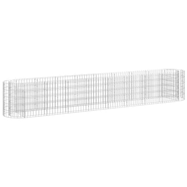 vidaXL Jardinera de gaviones de hierro galvanizado 330x50x50 cm