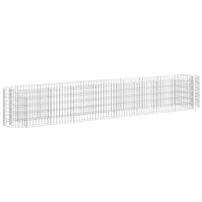 vidaXL Jardinera de gaviones de hierro galvanizado 330x50x50 cm