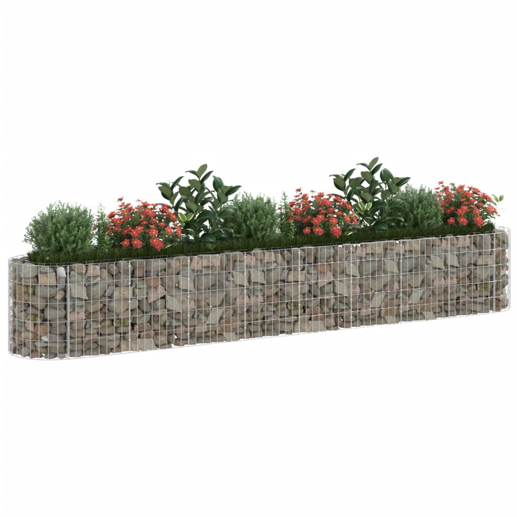 vidaXL Jardinera de gaviones de hierro galvanizado 330x50x50 cm