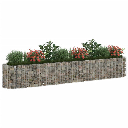 vidaXL Jardinera de gaviones de hierro galvanizado 330x50x50 cm