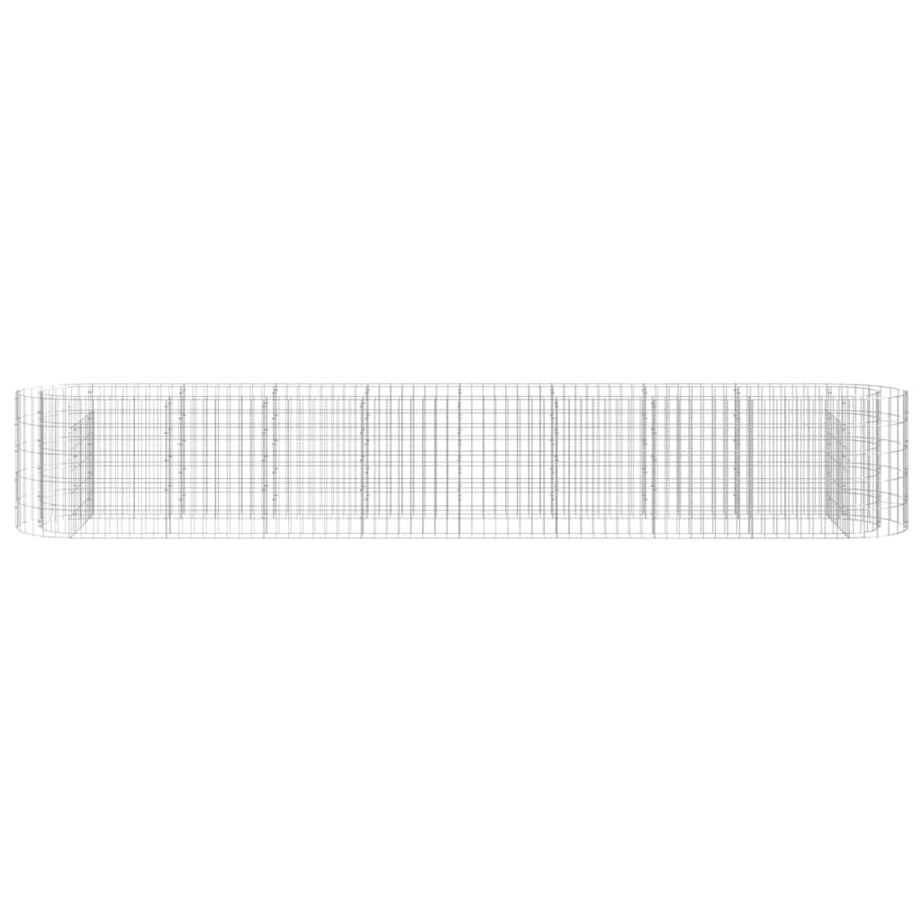 vidaXL Jardinera de gaviones de hierro galvanizado 330x50x50 cm