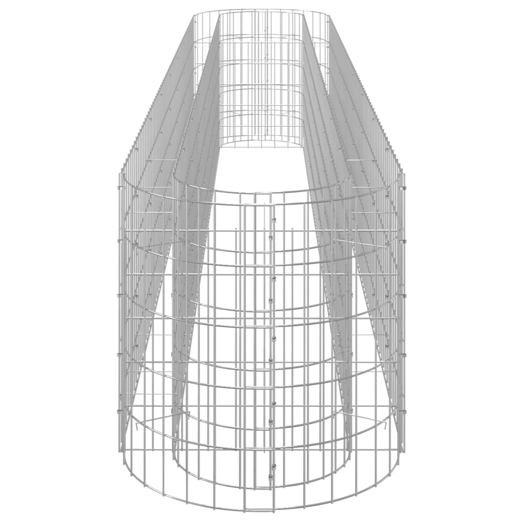 vidaXL Jardinera de gaviones de hierro galvanizado 330x50x50 cm
