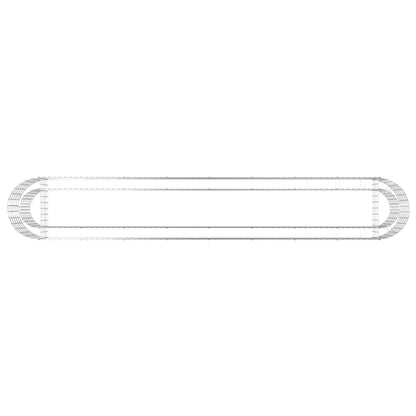 vidaXL Jardinera de gaviones de hierro galvanizado 330x50x50 cm