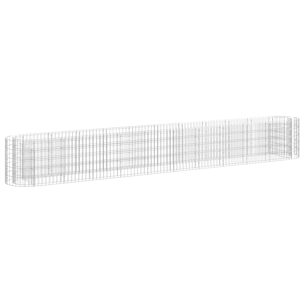 vidaXL Carré potager en gabion en fer galvanisé 400x50x50 cm