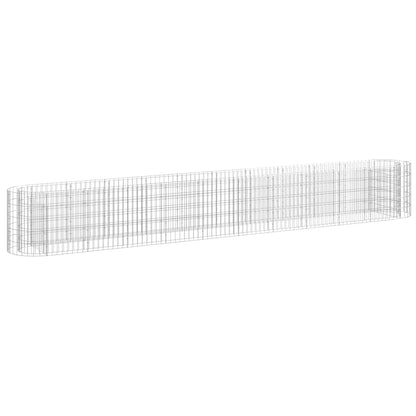 vidaXL Carré potager en gabion en fer galvanisé 400x50x50 cm