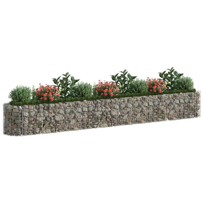 vidaXL Carré potager en gabion en fer galvanisé 400x50x50 cm