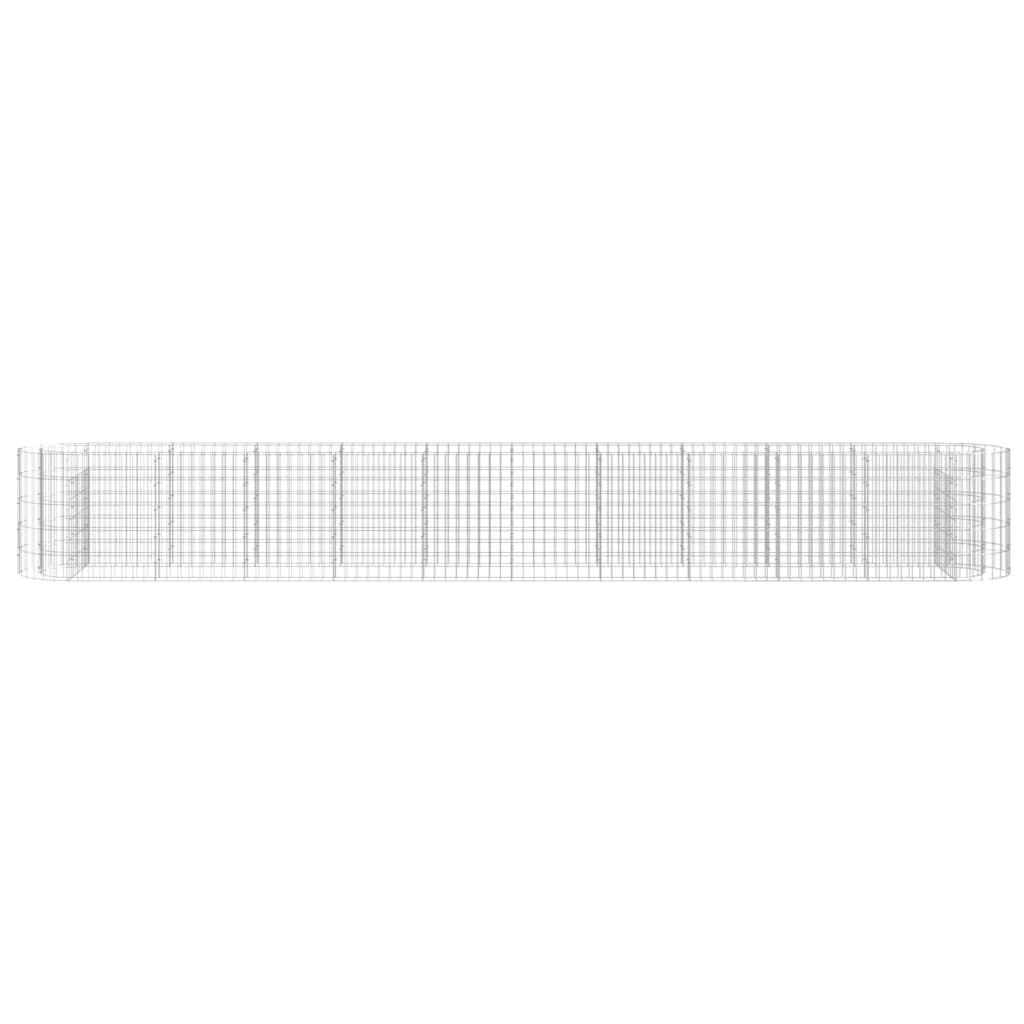 vidaXL Carré potager en gabion en fer galvanisé 400x50x50 cm