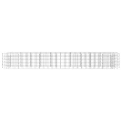 vidaXL Carré potager en gabion en fer galvanisé 400x50x50 cm