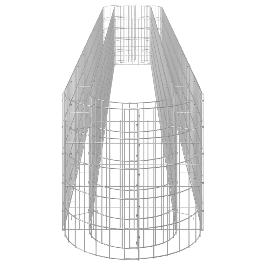vidaXL Carré potager en gabion en fer galvanisé 400x50x50 cm