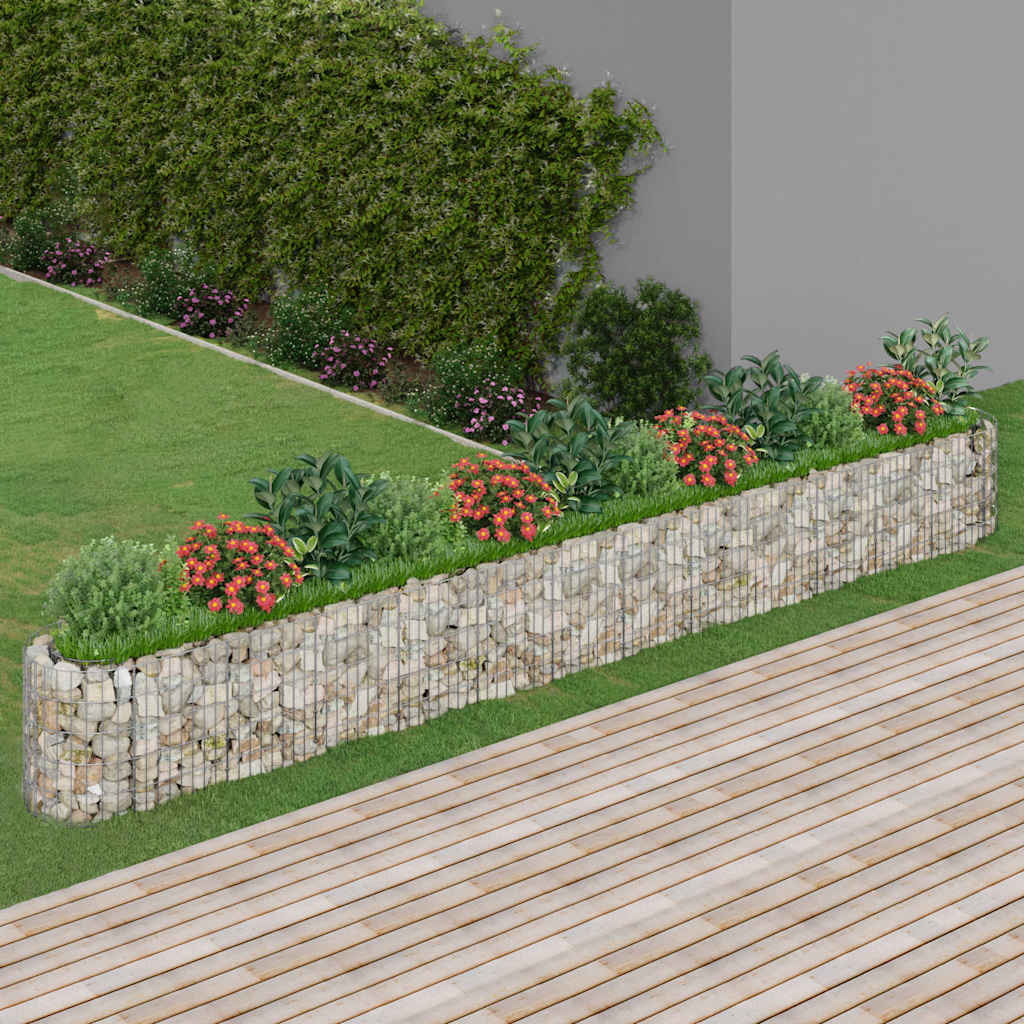 vidaXL Carré potager en gabions Acier galvanisé 470x50x50 cm
