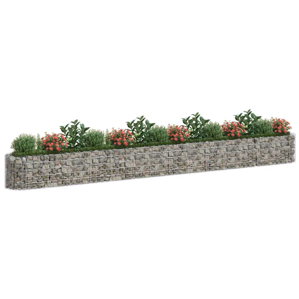 vidaXL Carré potager en gabion Fer galvanisé 540x50x50 cm