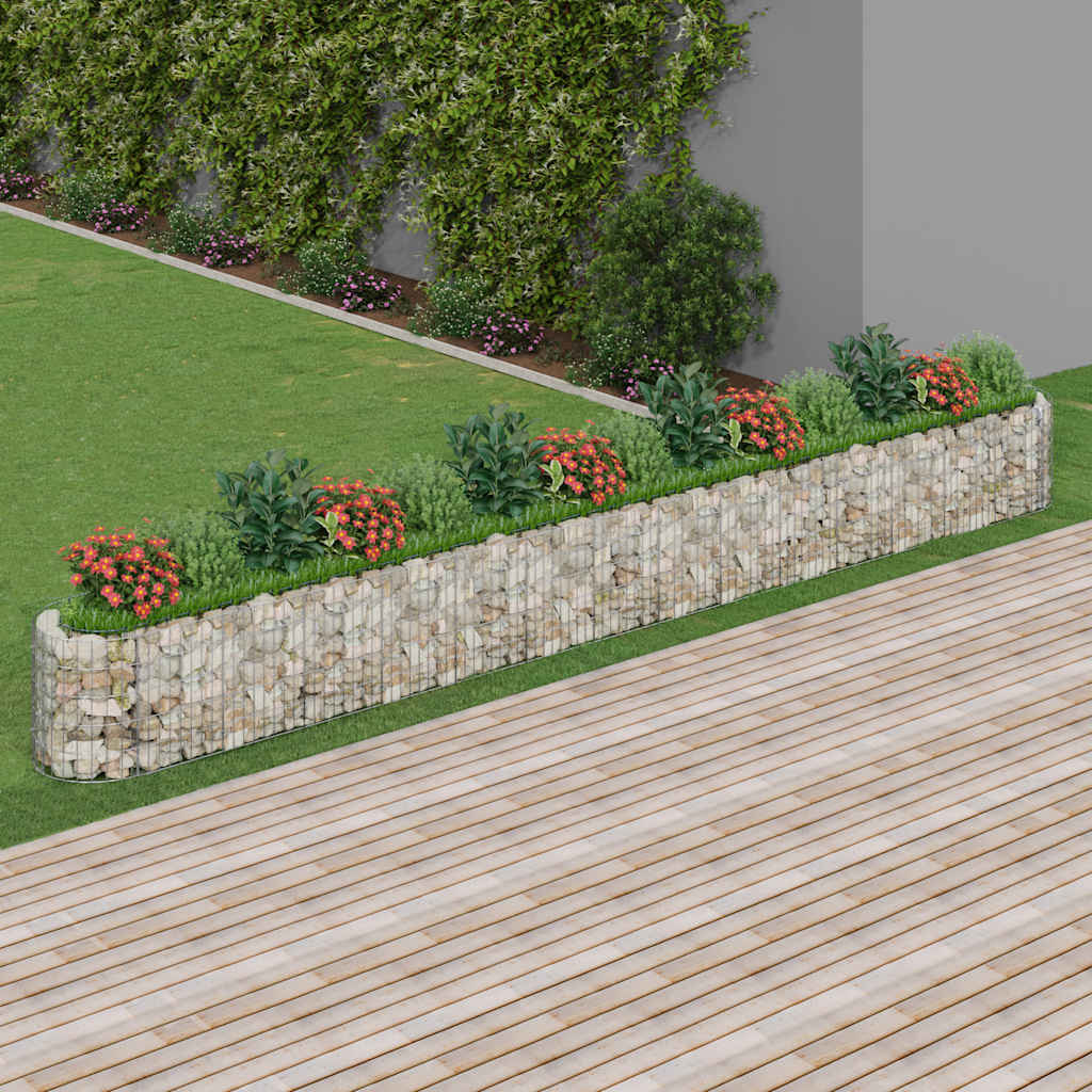 vidaXL Carré potager en gabion Fer galvanisé 540x50x50 cm