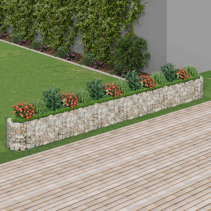 vidaXL Carré potager en gabion Fer galvanisé 540x50x50 cm