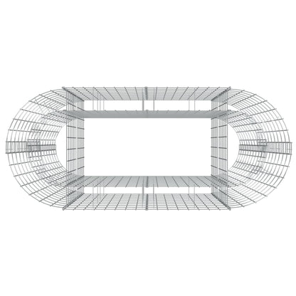 vidaXL Gabionen-Hochbeet Verzinktes Eisen 120x50x100 cm