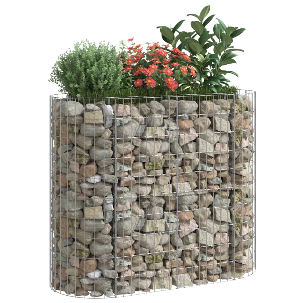 vidaXL Gabionen-Hochbeet Verzinktes Eisen 120x50x100 cm