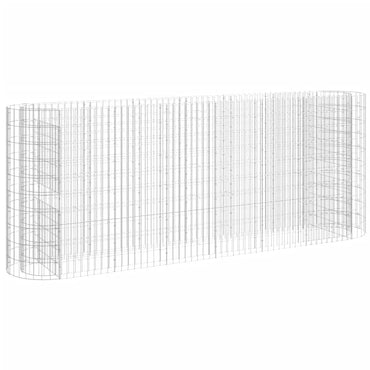 vidaXL Carré potager en gabion en fer galvanisé 260x50x100 cm