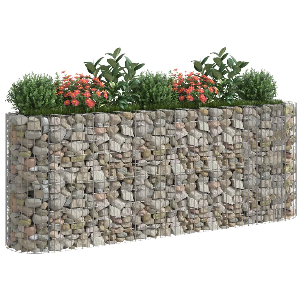 vidaXL Gabionen-Hochbeet Verzinktes Eisen 260x50x100 cm