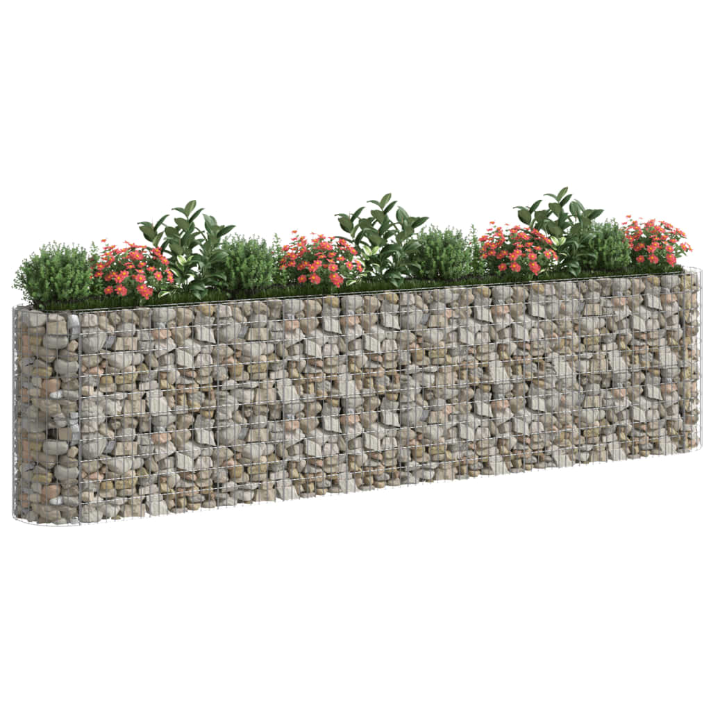 vidaXL Carré potager en gabion Fer galvanisé 400x50x100 cm