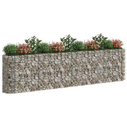 vidaXL Carré potager en gabion Fer galvanisé 400x50x100 cm