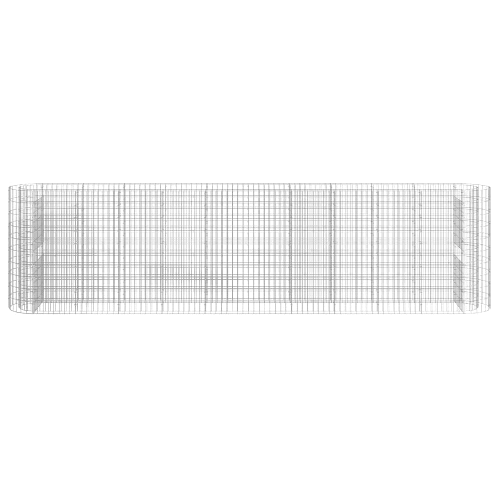 vidaXL Carré potager en gabion Fer galvanisé 400x50x100 cm