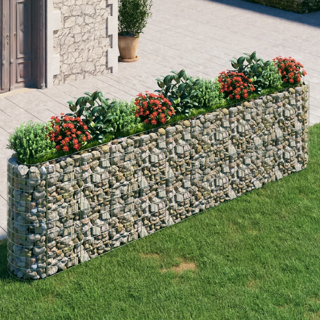 vidaXL Carré potager en gabion Fer galvanisé 400x50x100 cm