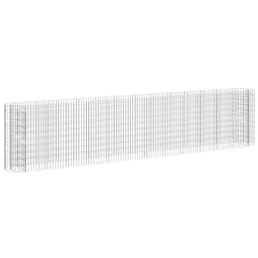 vidaXL Carré potager en gabion Fer galvanisé 470x50x100 cm