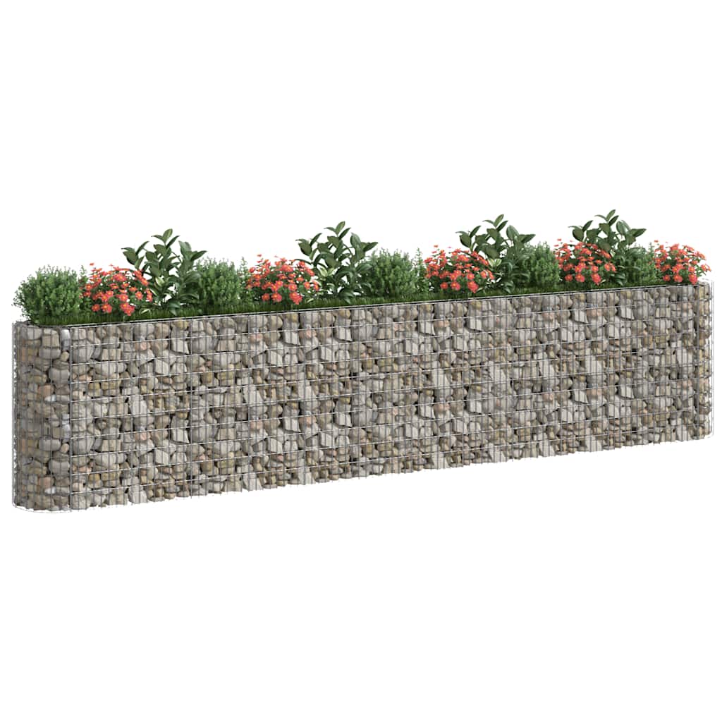 vidaXL Carré potager en gabion Fer galvanisé 470x50x100 cm