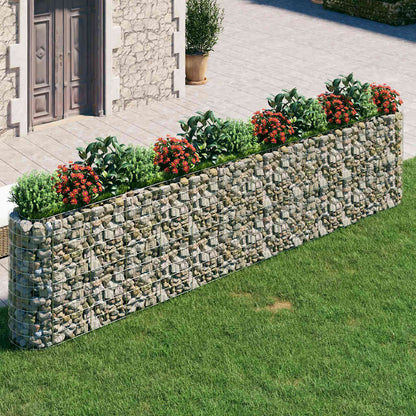 vidaXL Carré potager en gabion Fer galvanisé 470x50x100 cm
