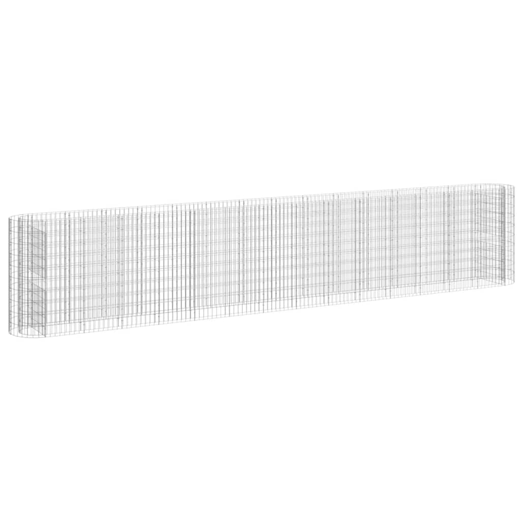 vidaXL Carré potager en gabions en fer galvanisé 540x50x100 cm
