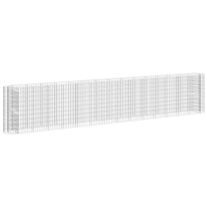 vidaXL Carré potager en gabions en fer galvanisé 540x50x100 cm