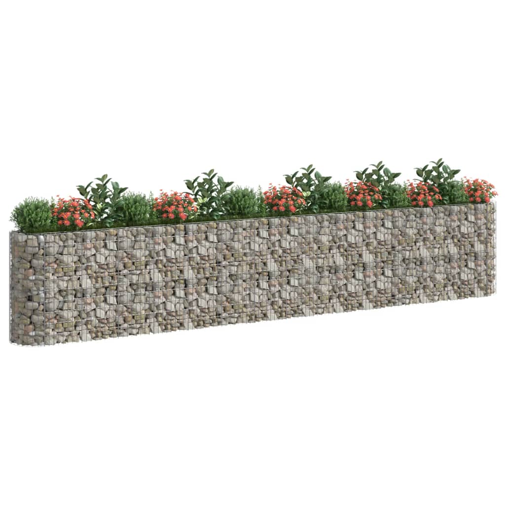 vidaXL Carré potager en gabions en fer galvanisé 540x50x100 cm