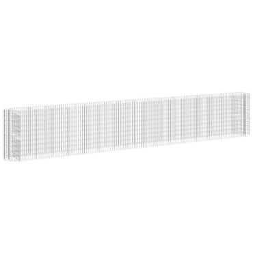 vidaXL Carré potager en gabion Fer galvanisé 610x50x100 cm